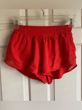 Lululemon Hotty Hot Low-Rise Short 2.5" Red 2